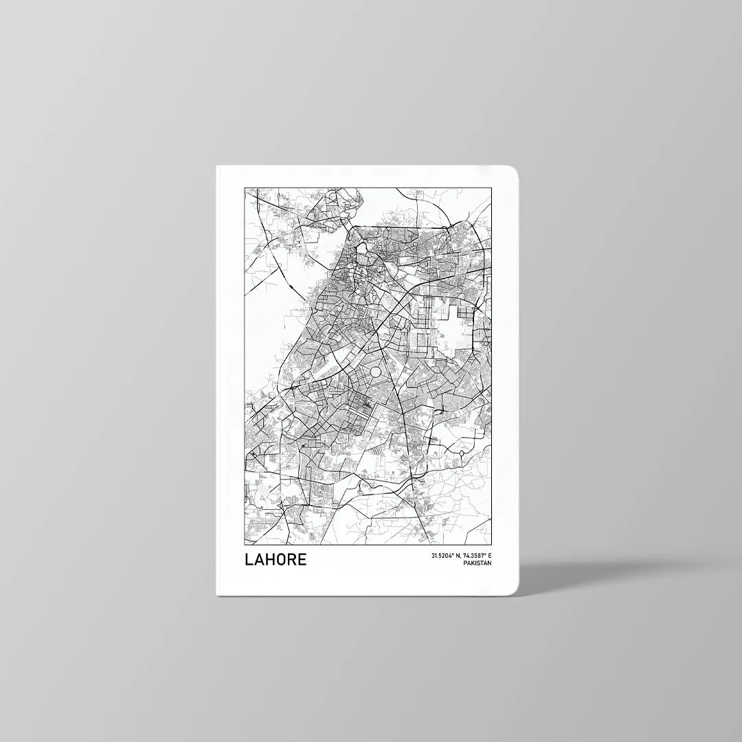 Lahore – map outline notebook