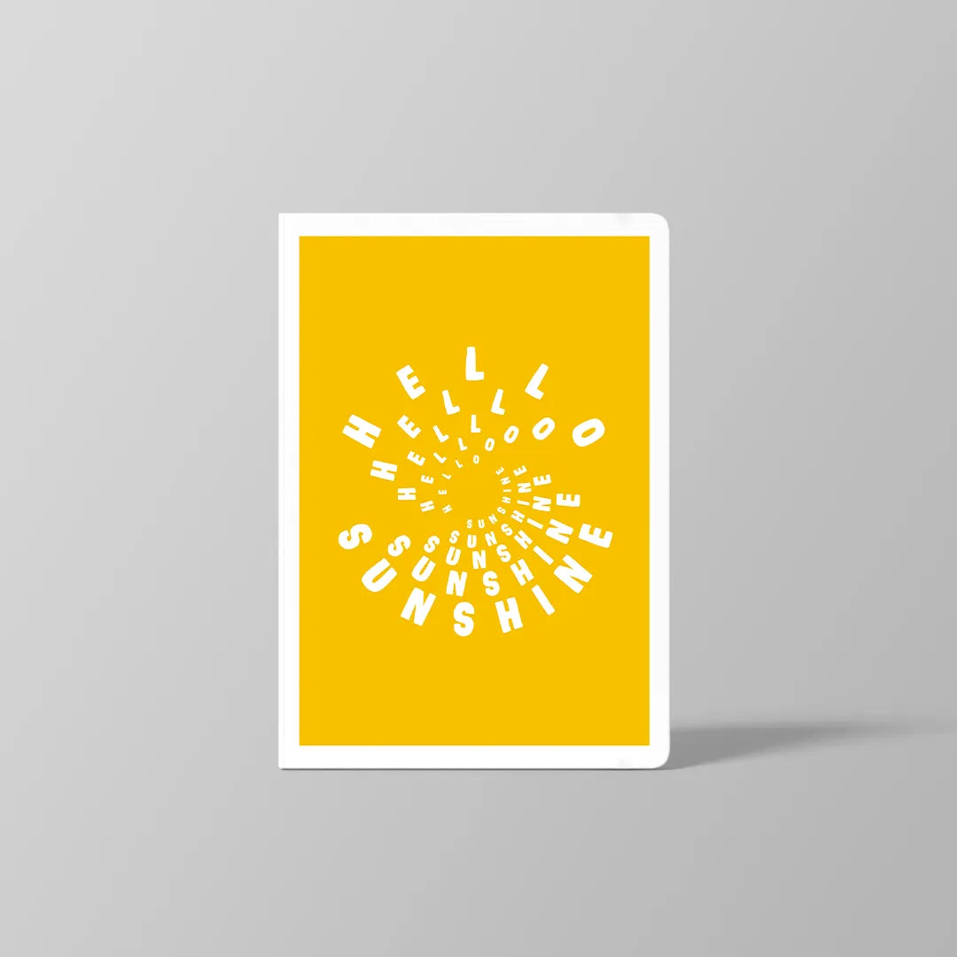 Hello Sunshine – bright yellow notebook