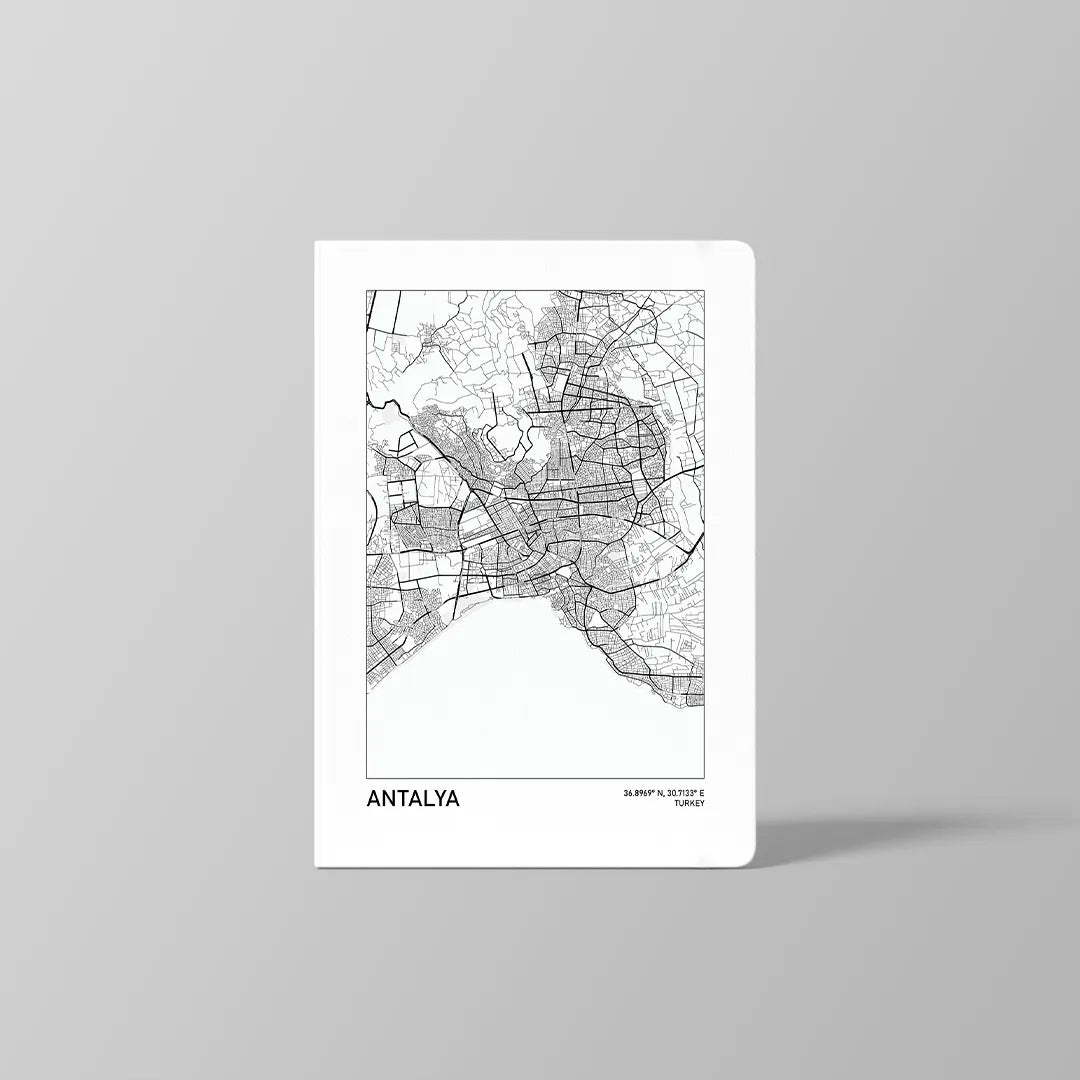 Antalya – map outline notebook