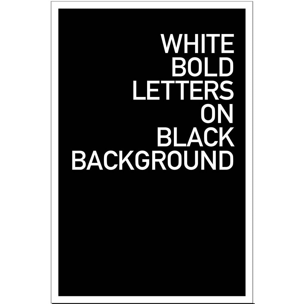 White Bold Letters