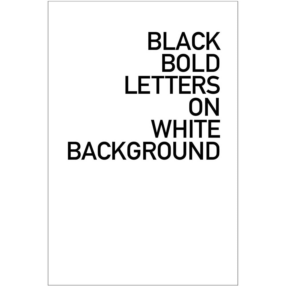 Black Bold Letters