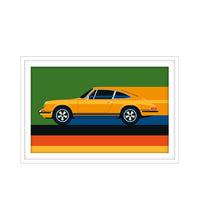 Orange Vintage Sports Car
