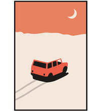Red Car In Desert