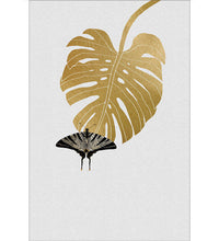 Butterfly and Monstera Leaf