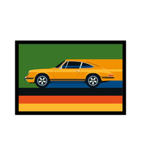 Orange Vintage Sports Car
